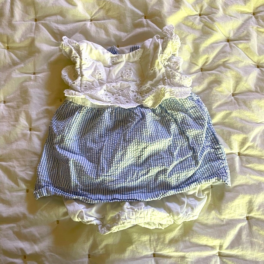 Janie & Jack seersucker onesie